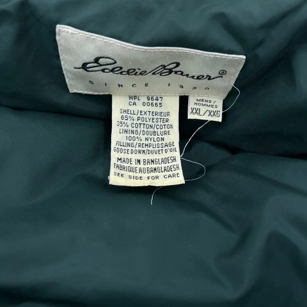 VINTAGE EDDIE BAUER PREMIUM QUALITY GOOSE DOWN PUFFER VEST SIZE XXLARGE- Tan